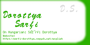 dorottya sarfi business card